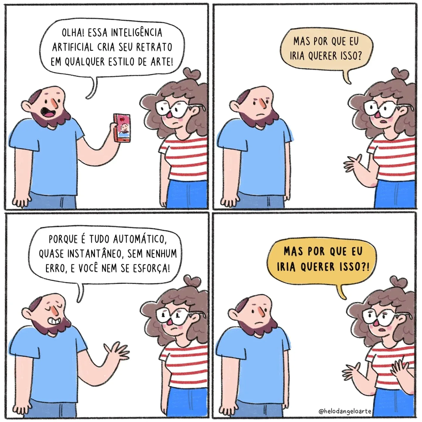 tirinha de Helo dAngelo