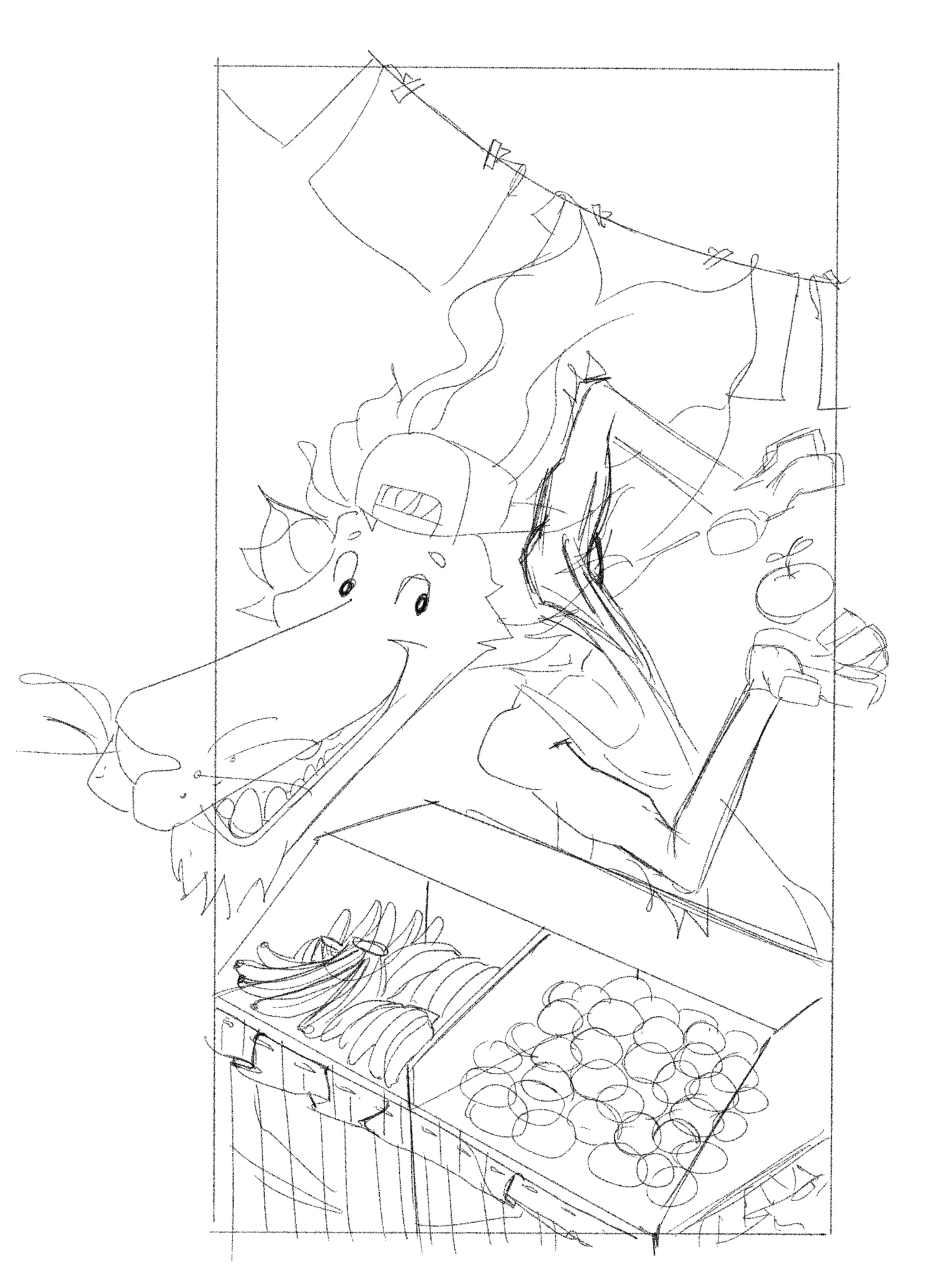 Feirante outro esboço