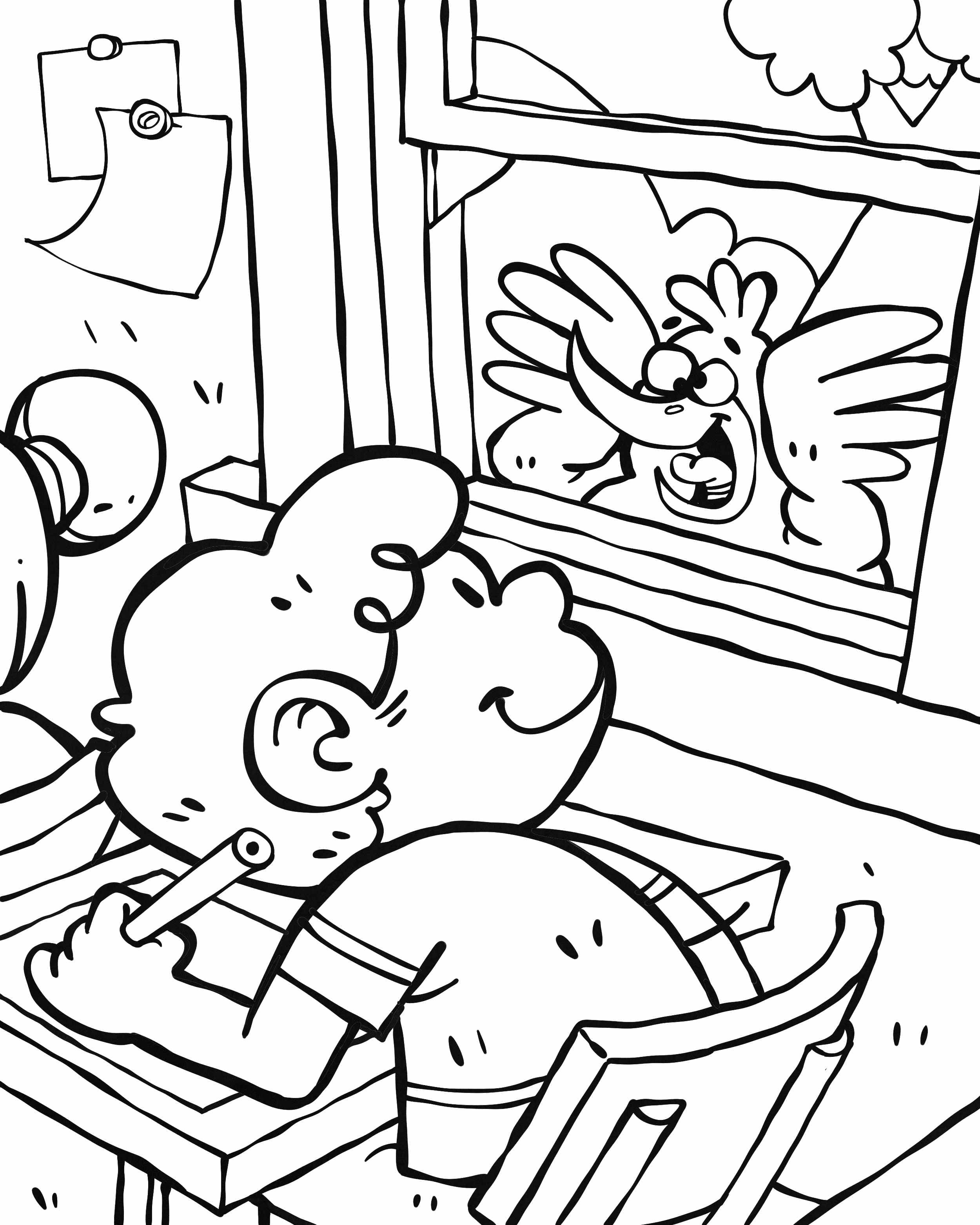 Passaro Na Janela line Copia