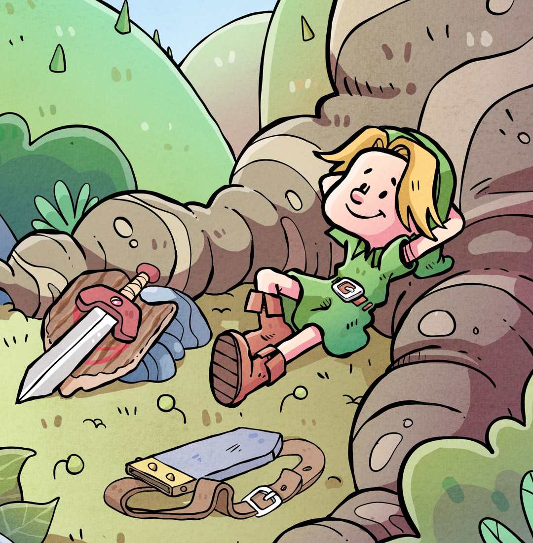 O Descanso do Herói | Página de Livro Infantil